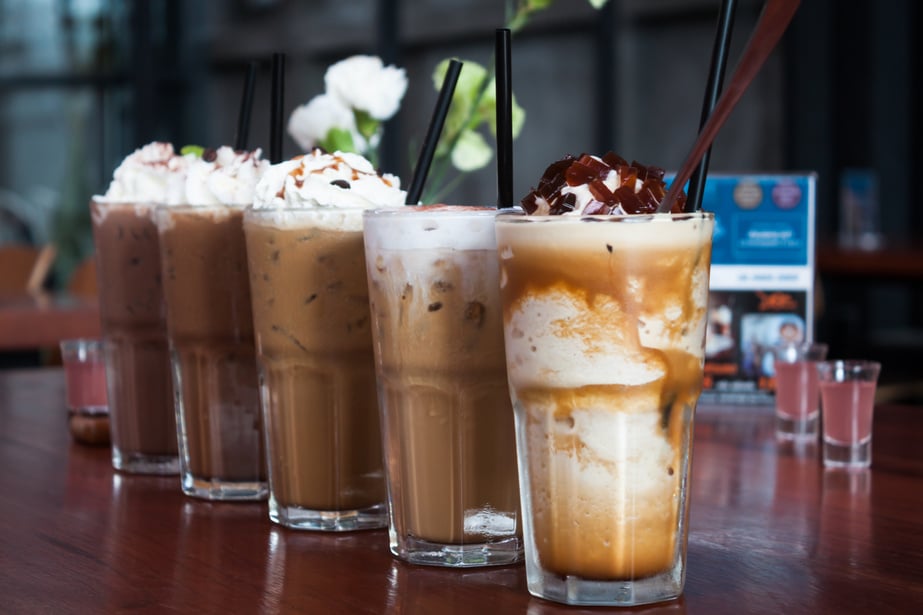 Variety of Iced Coffees